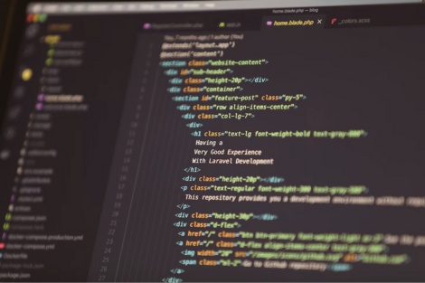 Code editor with highlighted syntax